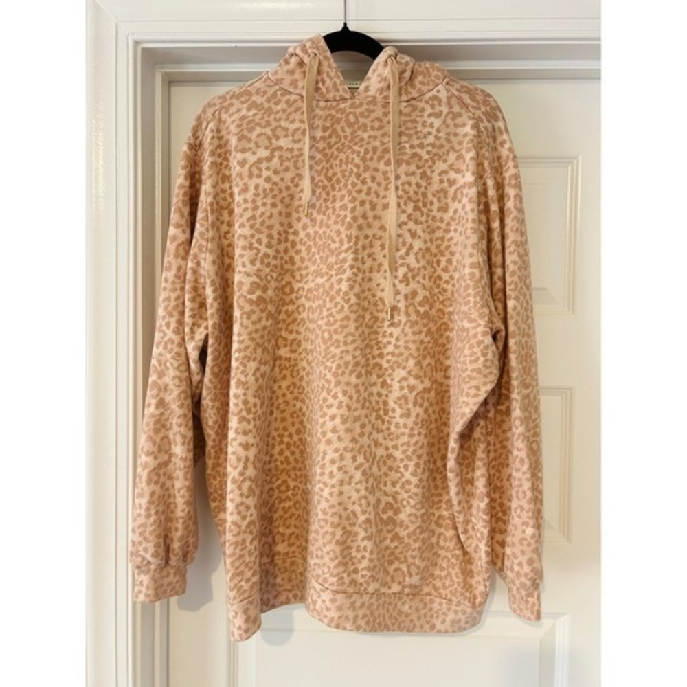 Y2K RAGDOLL Los Angeles Leopard Print Cozy Hooded Sweatshirt Pullover Women's XS - Picture 4 of 7
